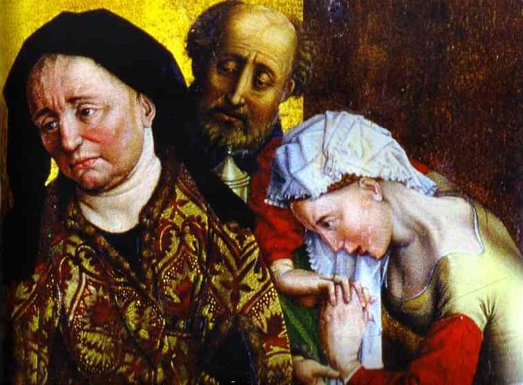 Rogier van der Weyden St. Mary Magdalene Nicodemus, and a Servant. Sweden oil painting art